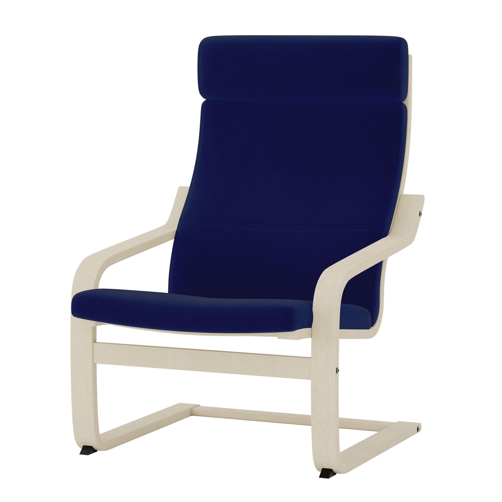 Poang Armchair Cover-Cobalt blue-Velvet