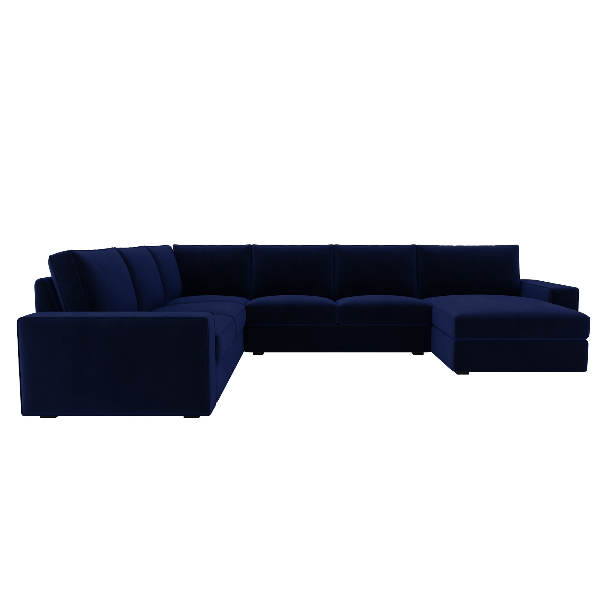 KIVIK 5 Seat Sofa Cover with Chaise-Cobalt blue-Velvet