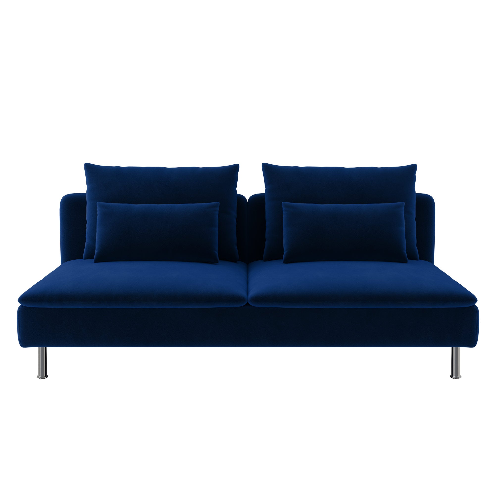 Soderhamn 3 Seat Section Sofa Cover-Cobalt blue-Velvet