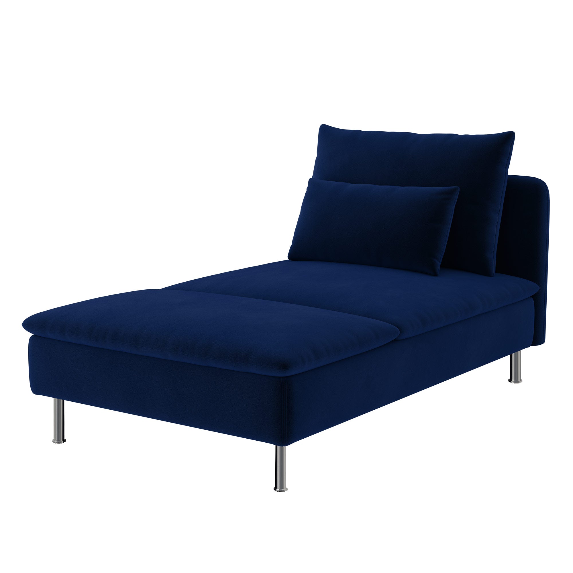 Soderhamn Chaise Lounge Cover-Cobalt blue-Velvet