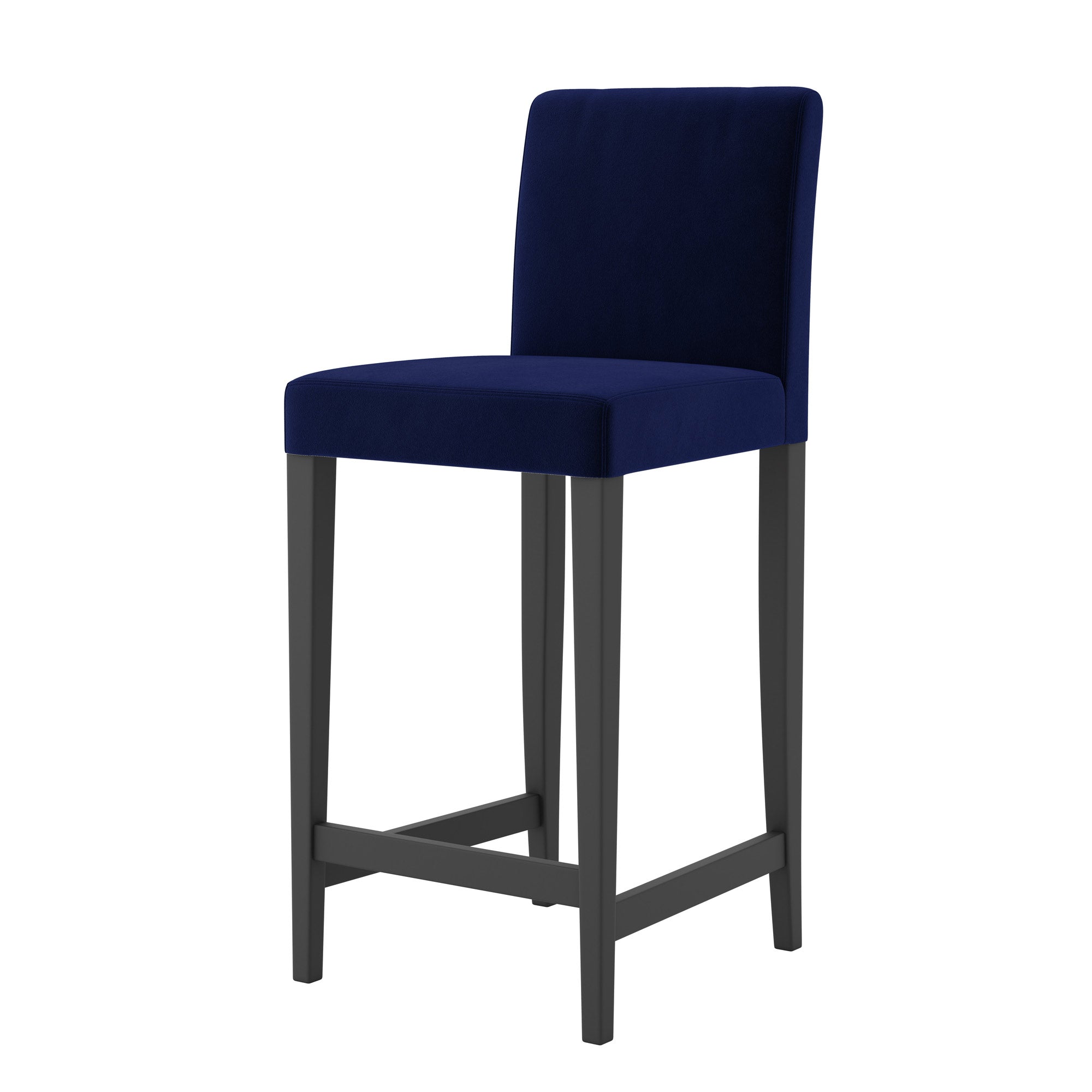 Henriksdal Bar Stool Cover-Cobalt blue-Velvet