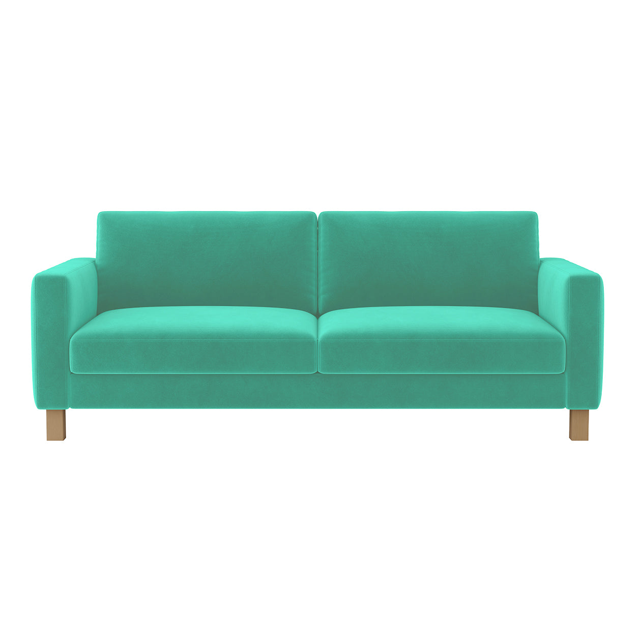 Karlstad 3 Seat Sofa Cover-Cyan-Velvet