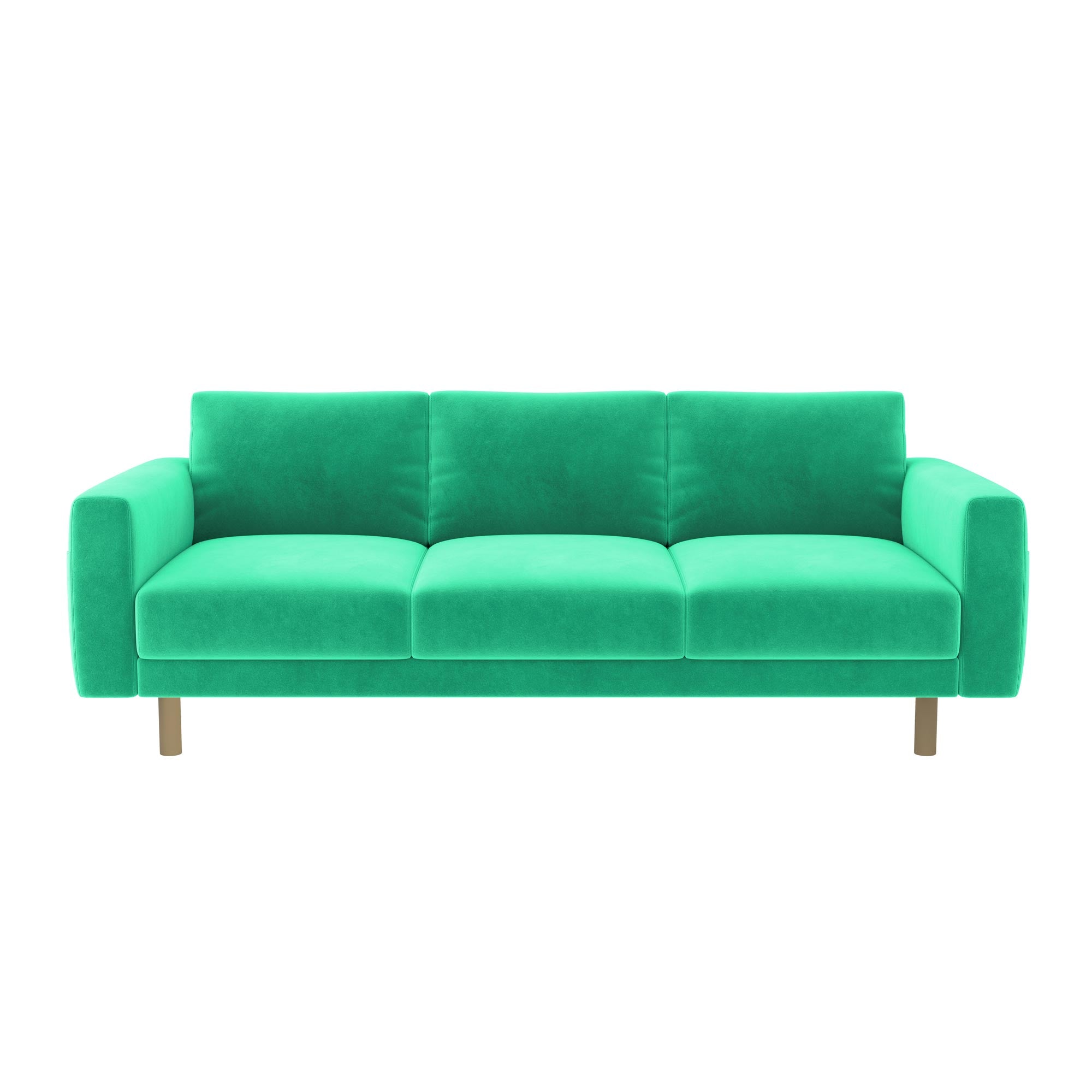 Norsborg 3 Seat Sofa Cover-Cyan-Velvet