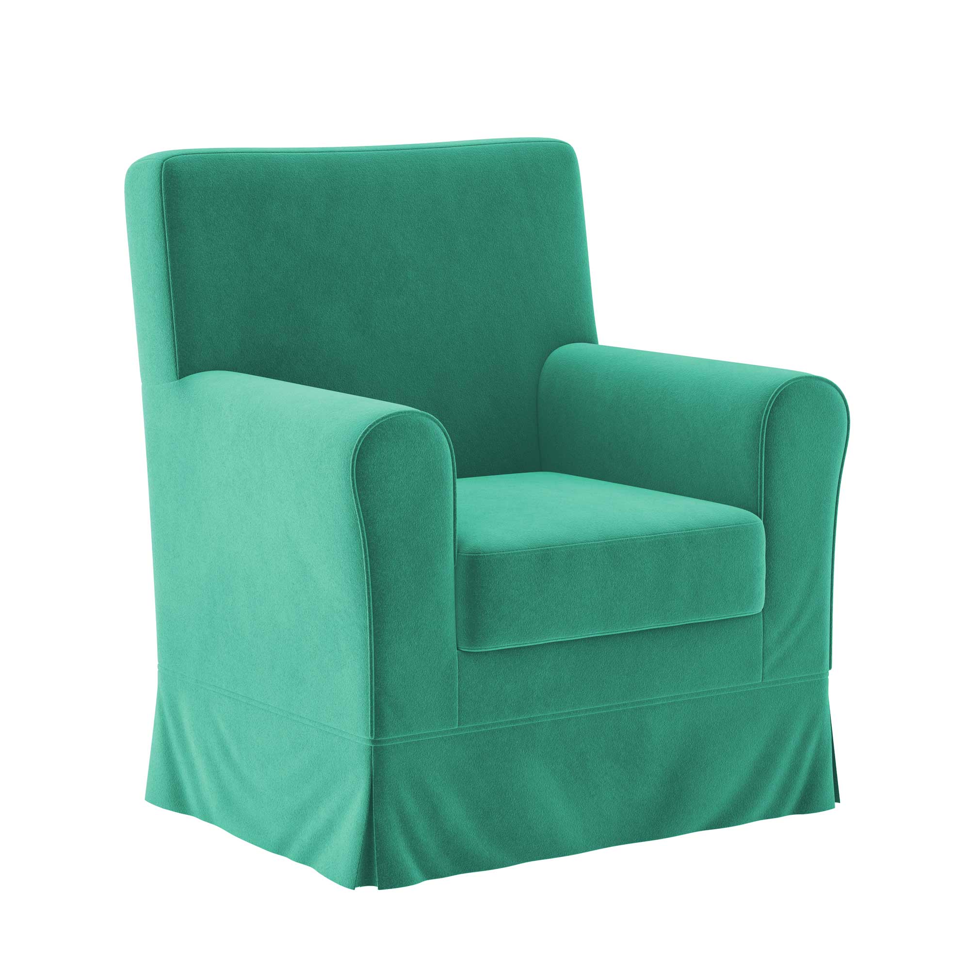 Ektorp Jennylund Chair Cover-Cyan-Velvet