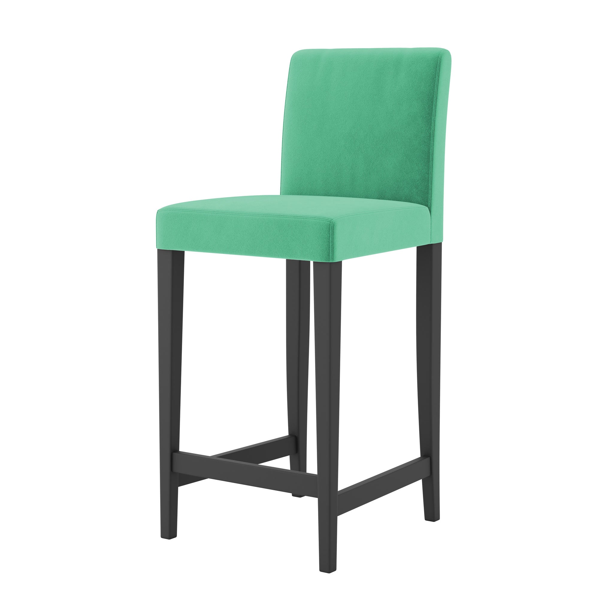 Henriksdal Bar Stool Cover-Cyan-Velvet