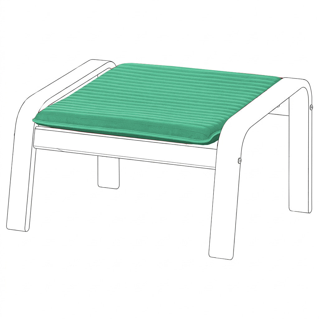 Poang Armchair Ottoman-Velvet Cyan