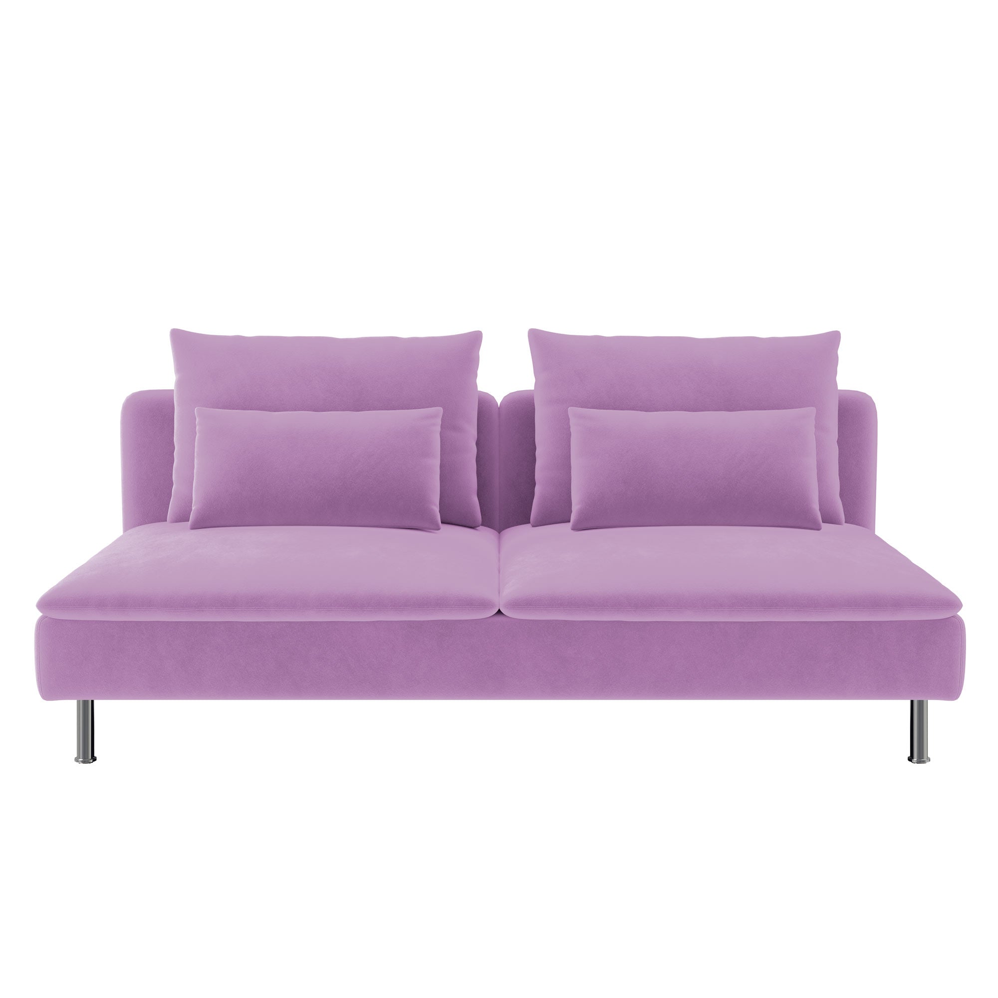Soderhamn 3 Seat Section Sofa Cover-Dusty rose-Velvet