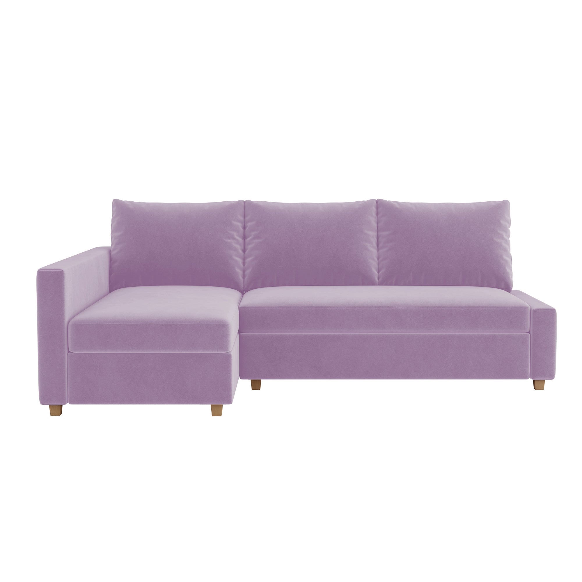 Friheten Sofa Bed Cover (includes left-side bench cover)-Dusty rose-Velvet