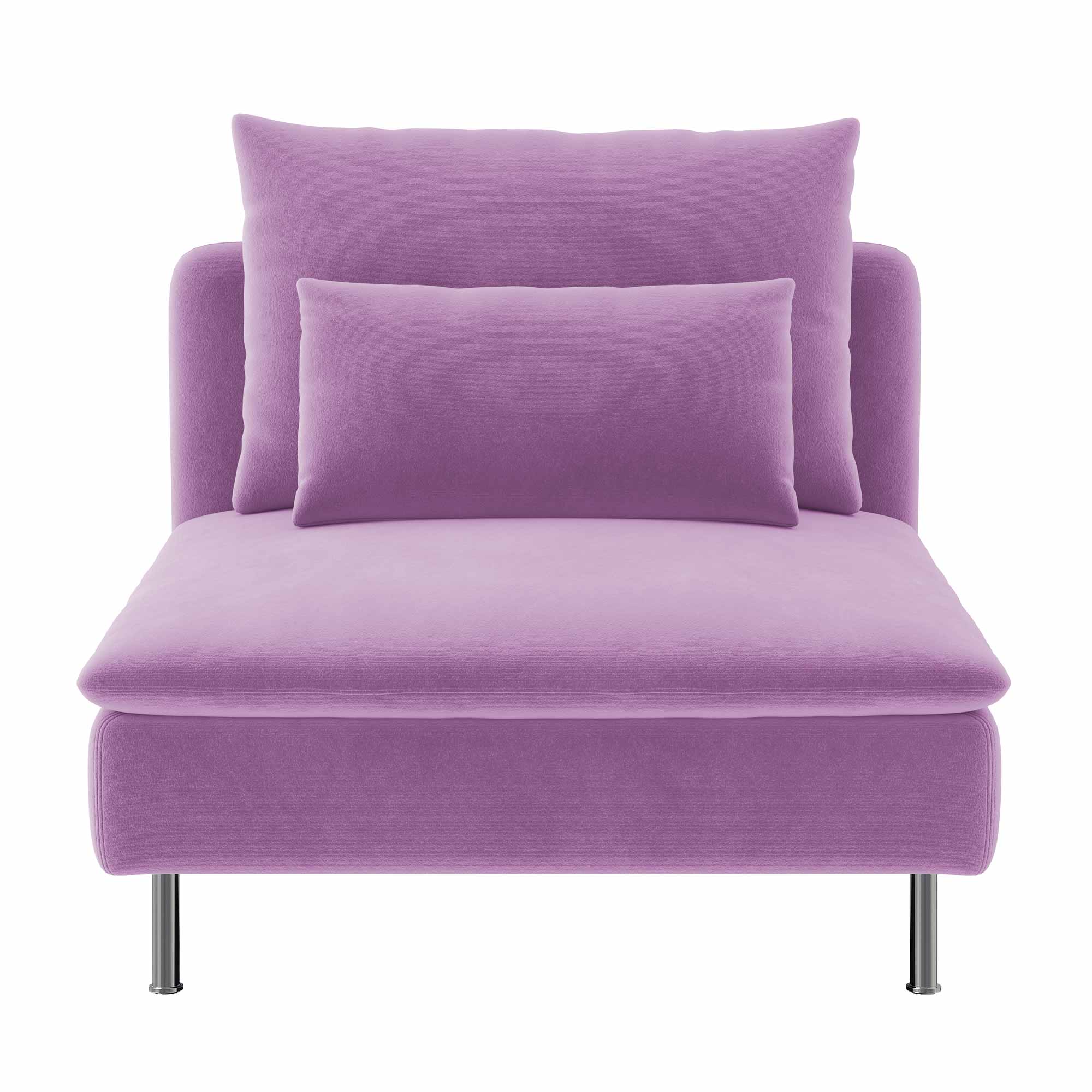 SODERHAMN One Seater Section Sofa Cover-Dusty rose-Velvet