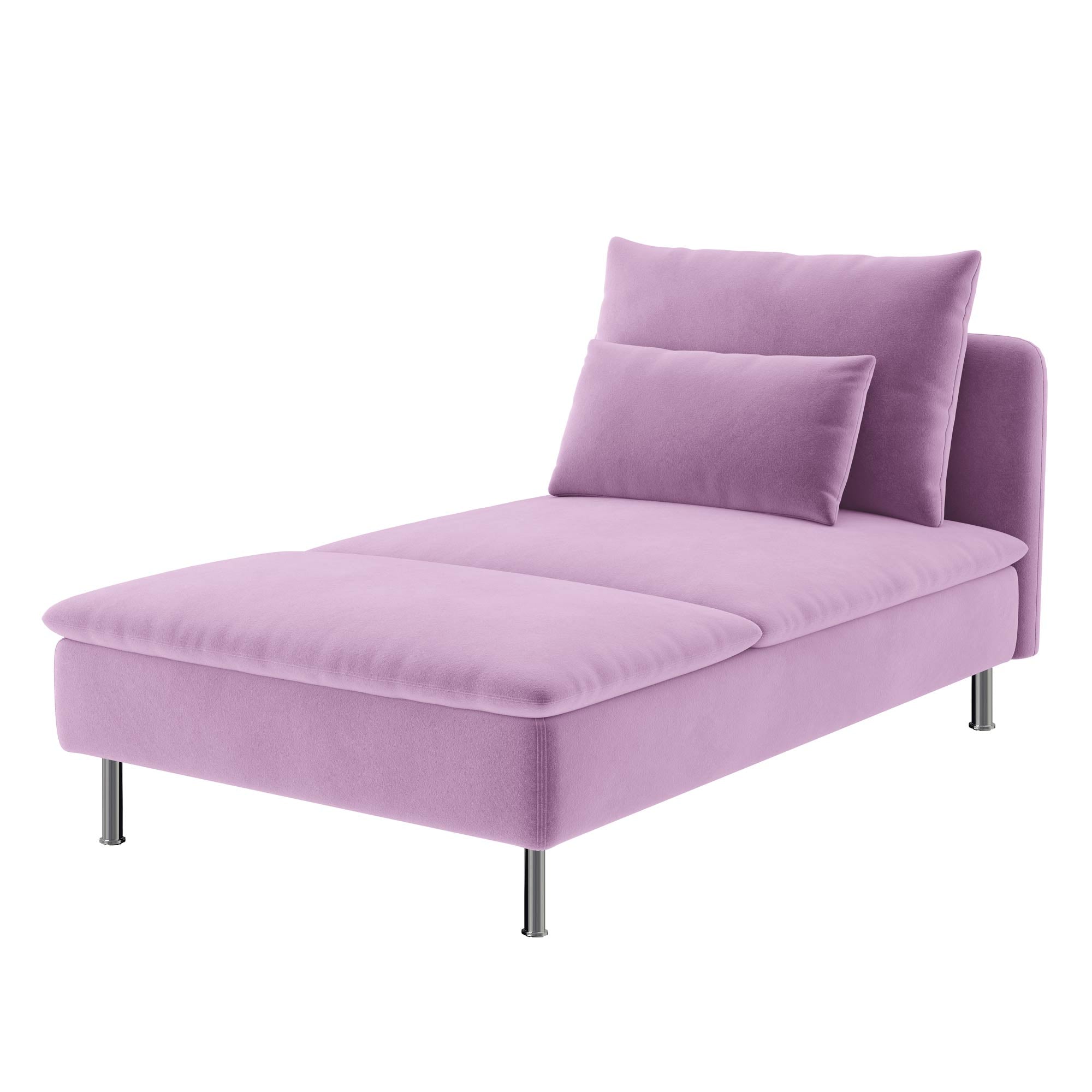 Soderhamn Chaise Lounge Cover-Dusty rose-Velvet