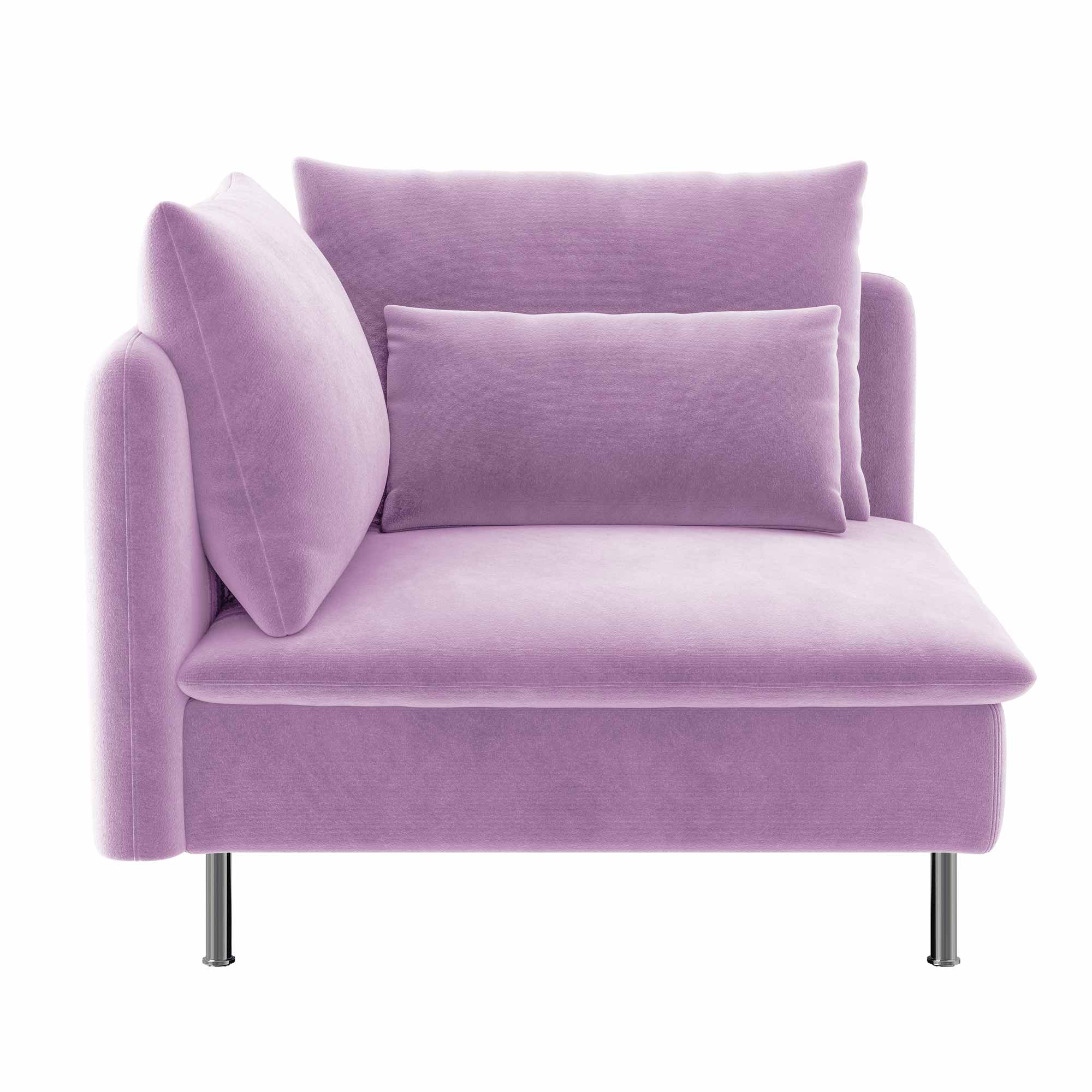 Soderhamn Corner Section Sofa Cover-Dusty rose-Velvet