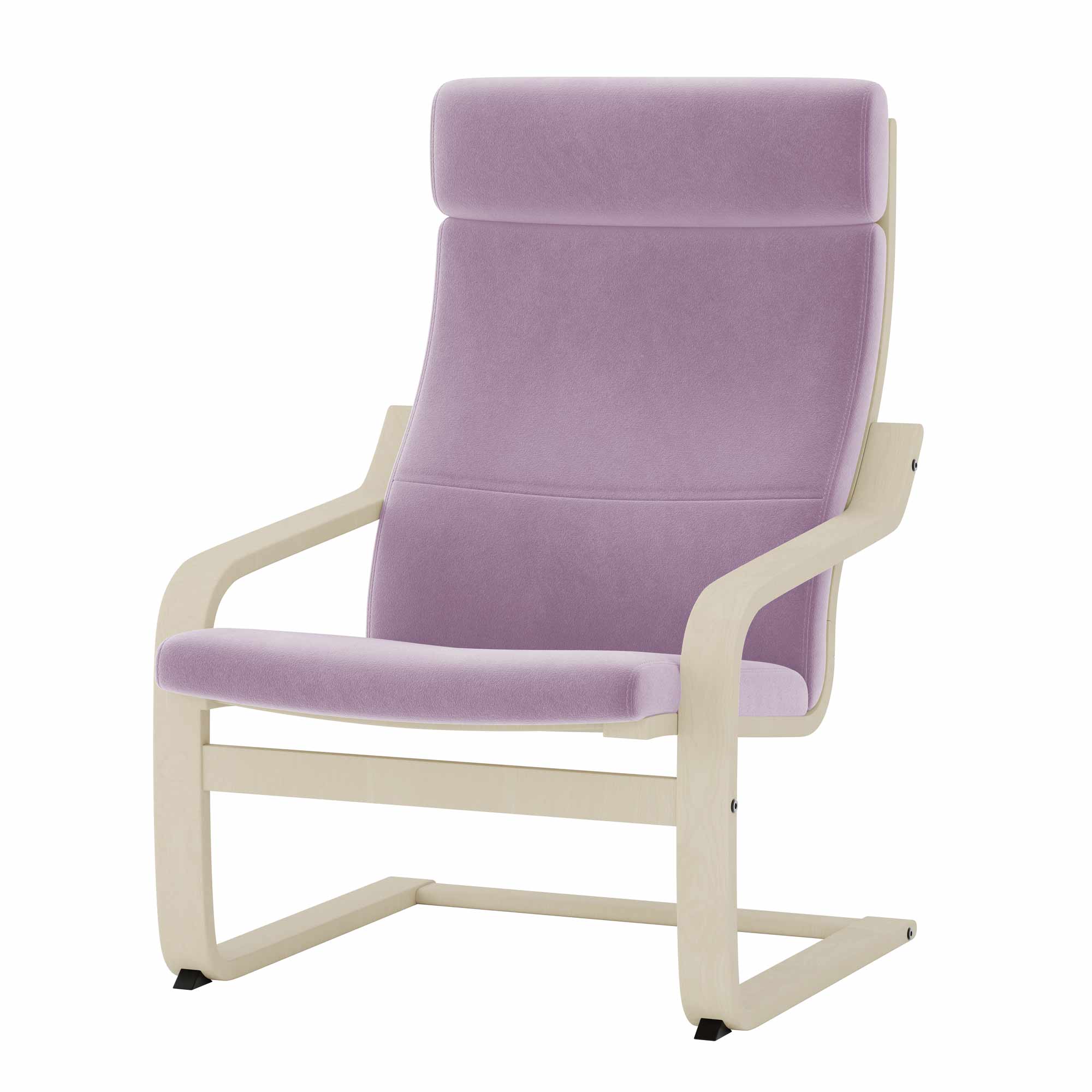 Poang Armchair Cover-Dusty rose-Velvet