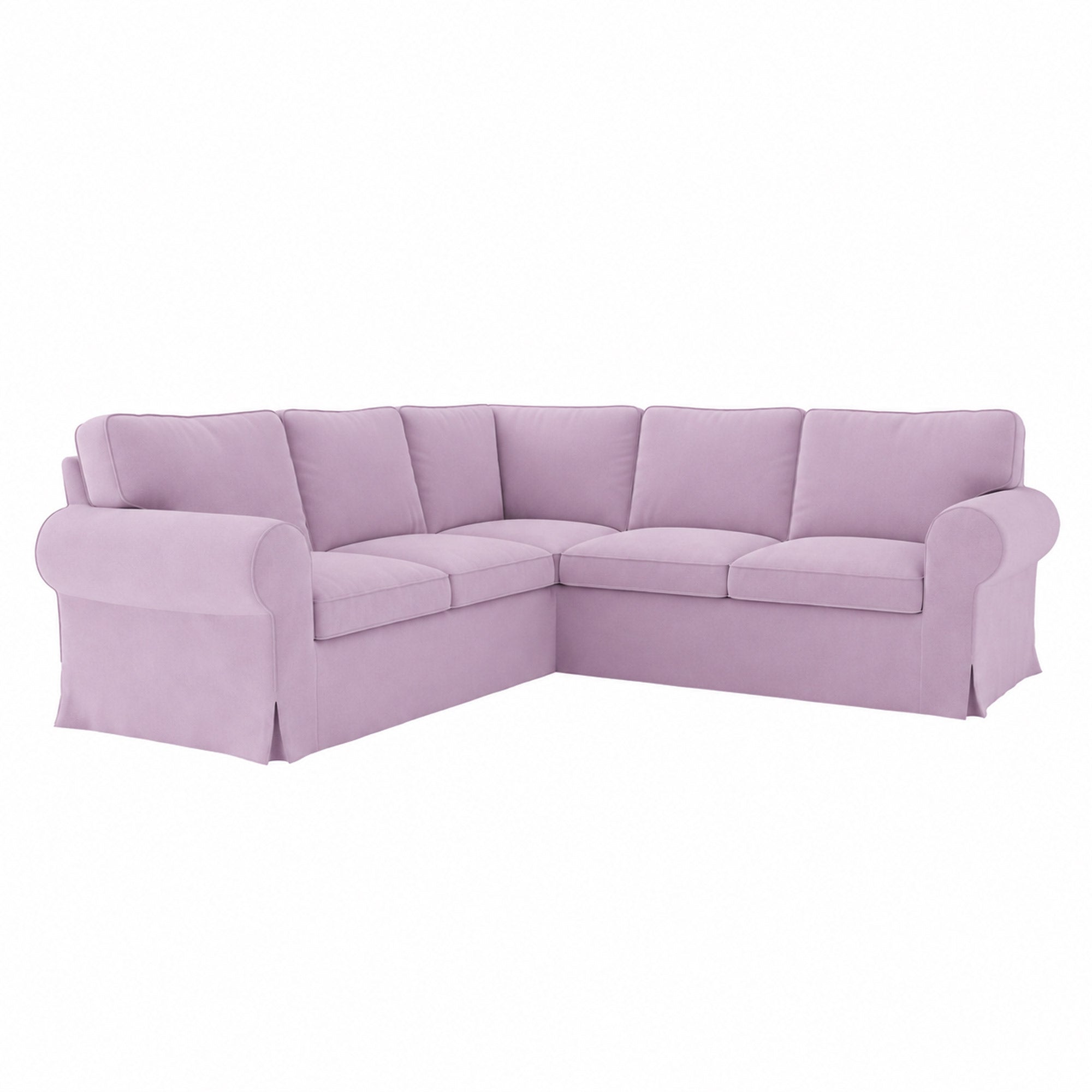 UPPLAND Four-Seater Corner Sofa Cover-Velvet Dusty rose