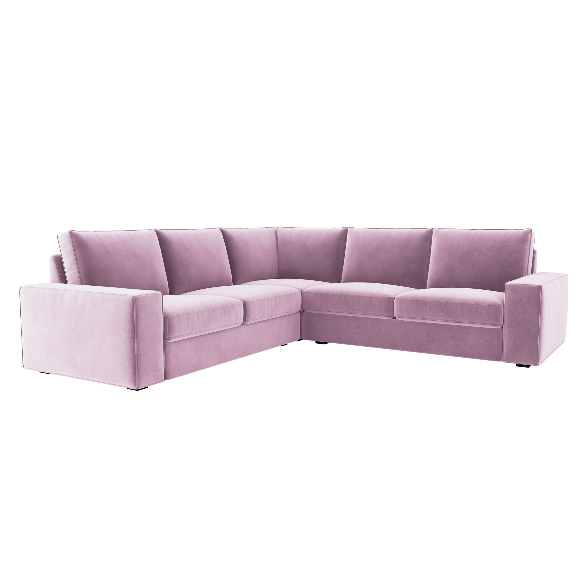 KIVIK 4 Seat Corner Sofa Cover-Dusty rose-Velvet