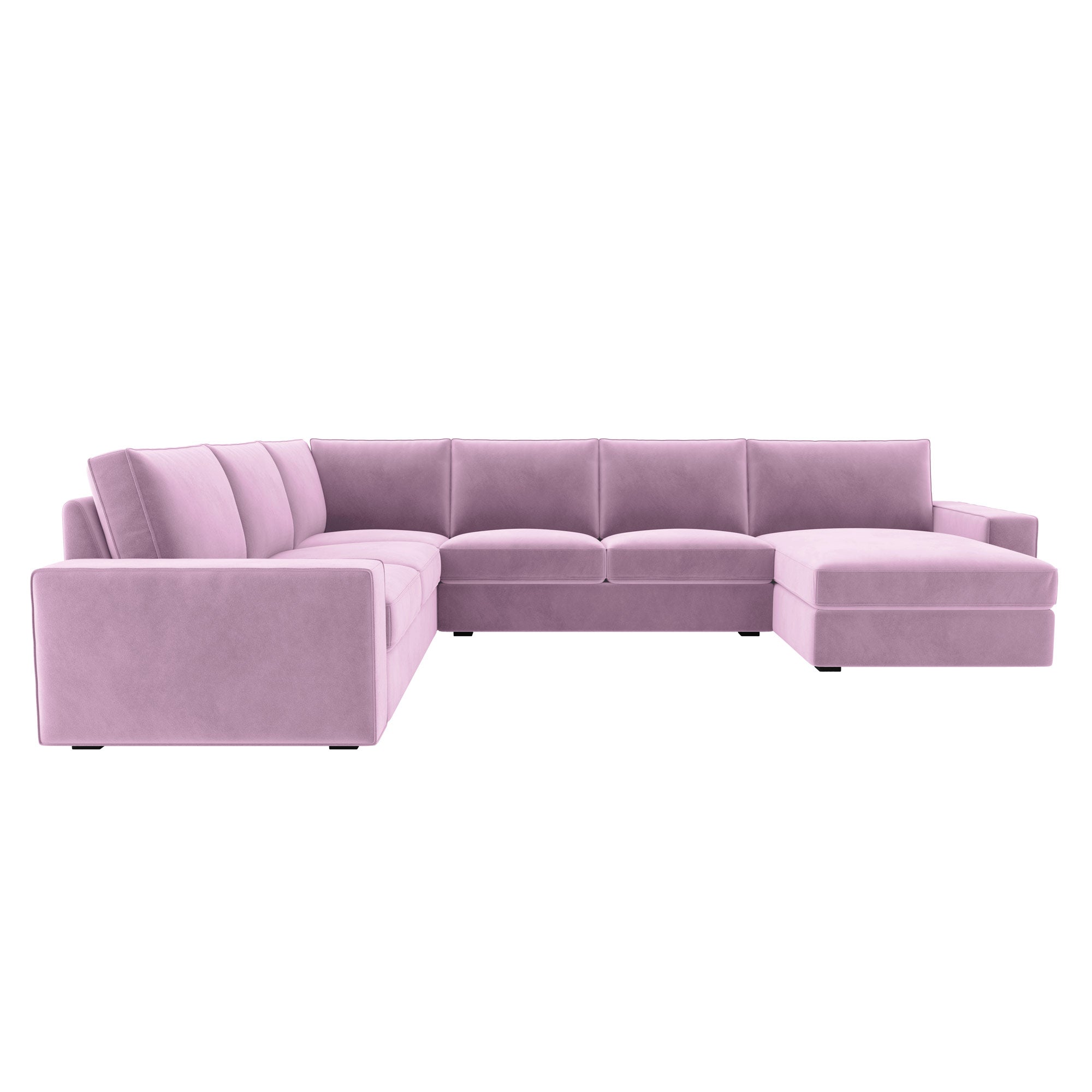 KIVIK 5 Seat Sofa Cover with Chaise-Dusty rose-Velvet