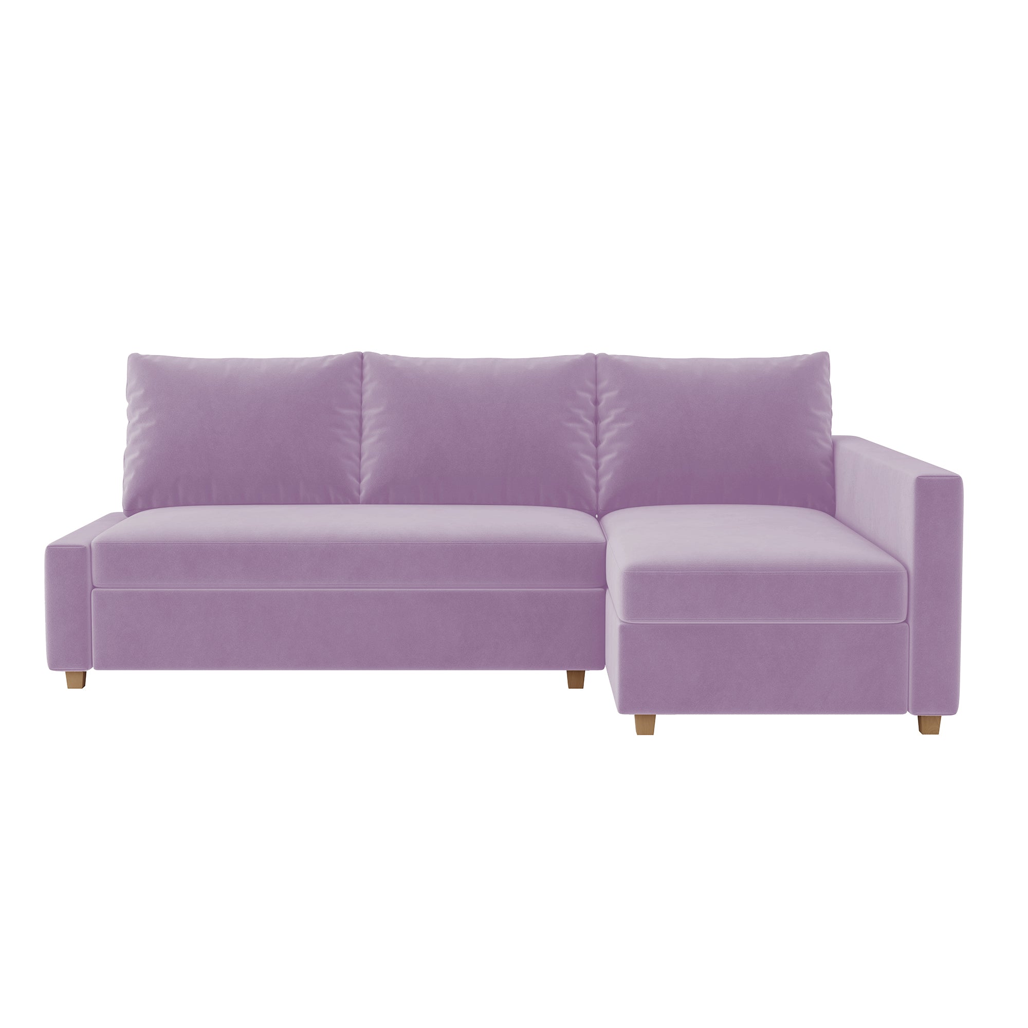 Friheten Sofa Bed Cover (includes right-side bench cover)-Dusty rose-Velvet