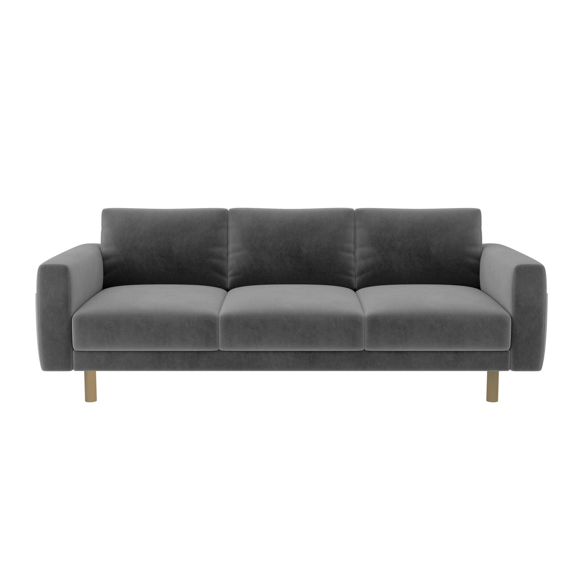 Norsborg 3 Seat Sofa Cover-Gray-Velvet