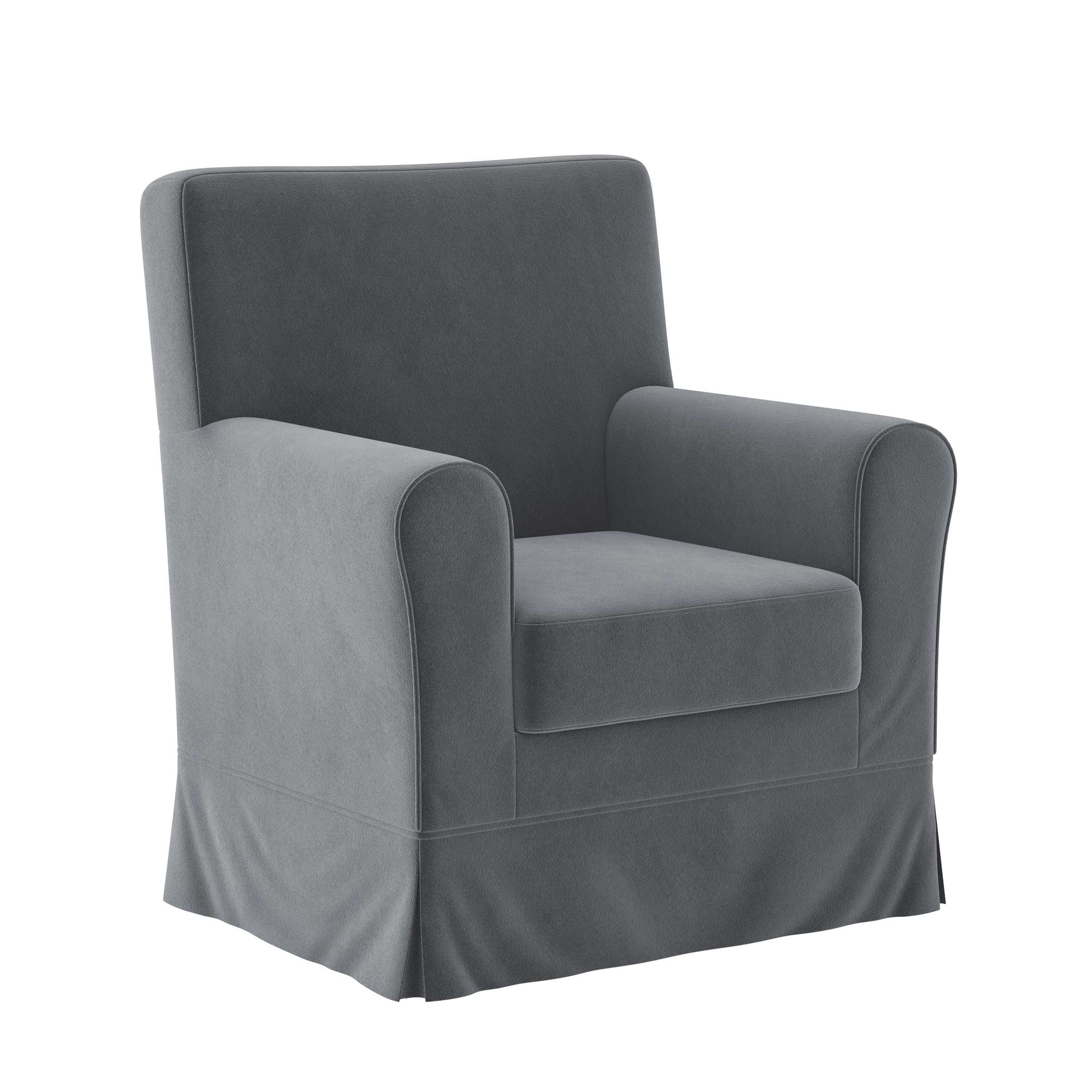 Ektorp Jennylund Chair Cover- Gray-Velvet
