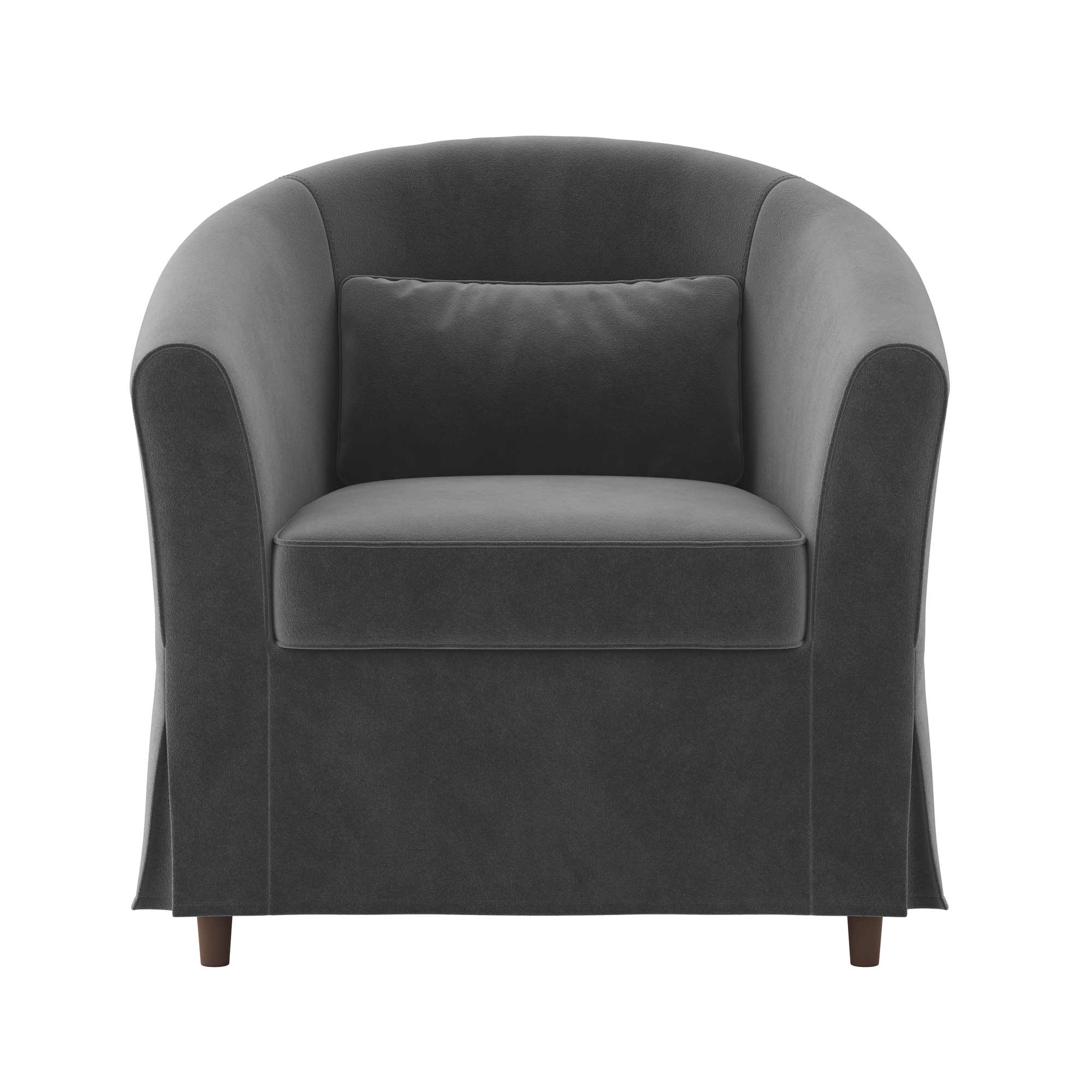TULLSTA Chair Cushion Cover-Gray-Velvet