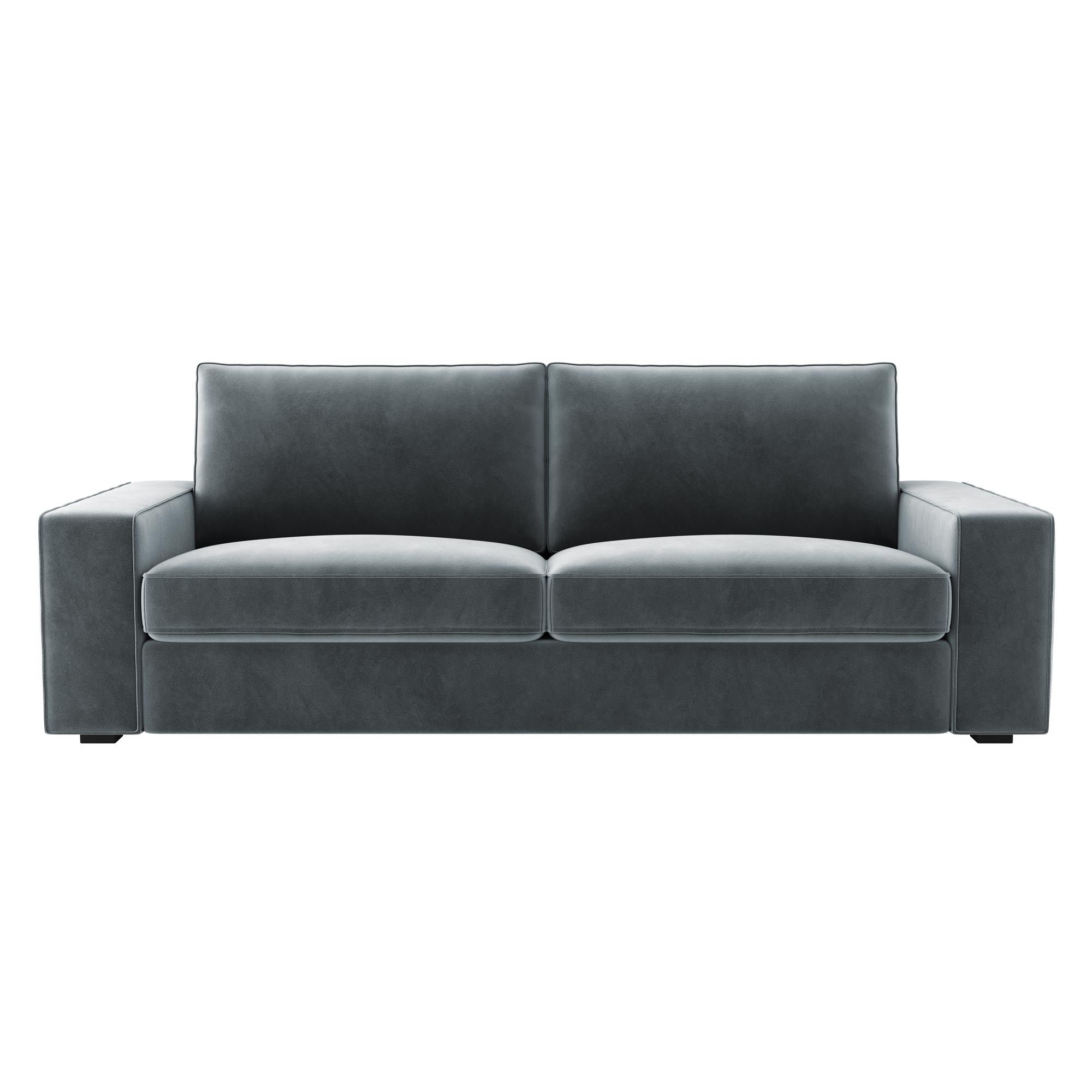 KIVIK 3 Seat Sofa Cover-Gray-Velvet