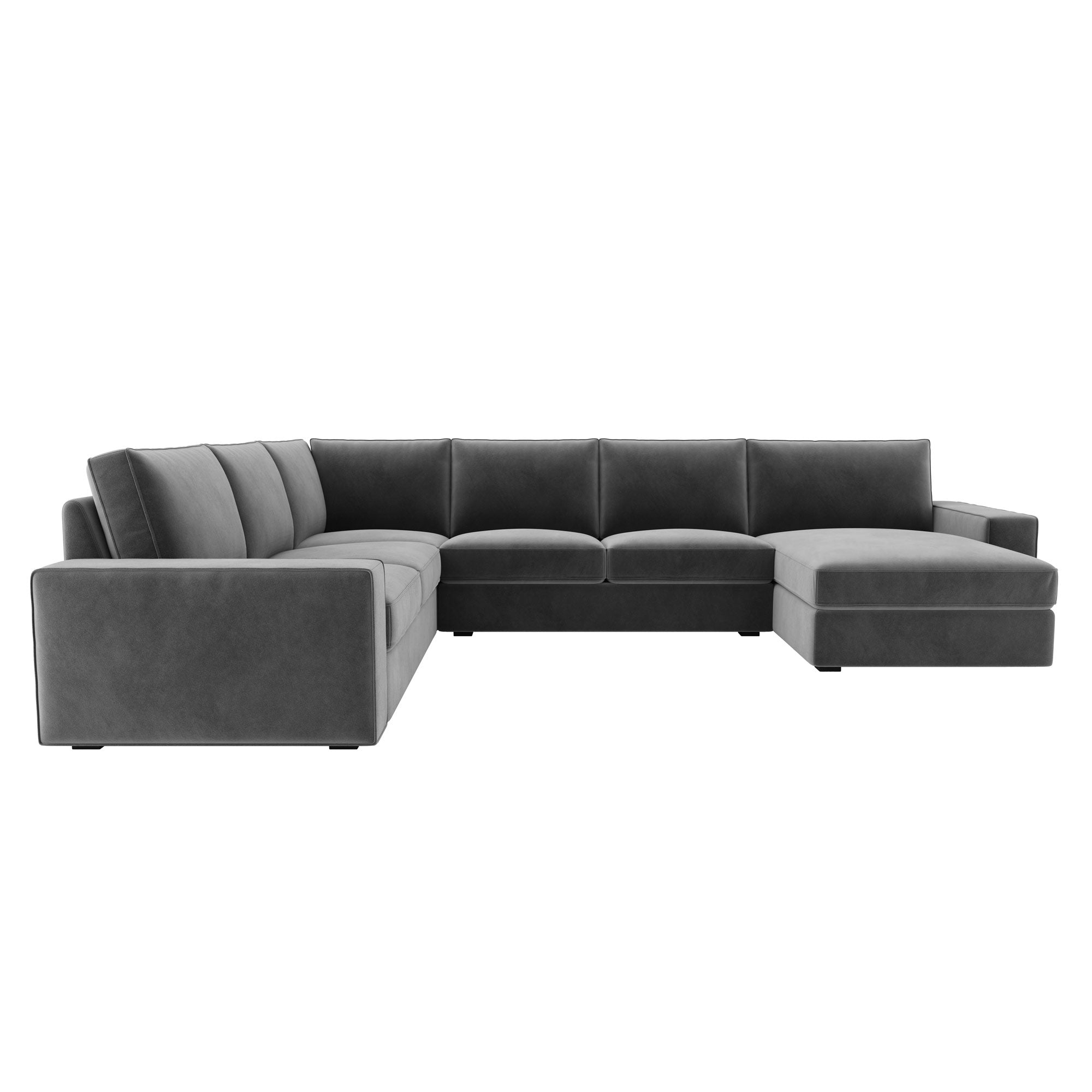 KIVIK 5 Seat Sofa Cover with Chaise-Gray-Velvet