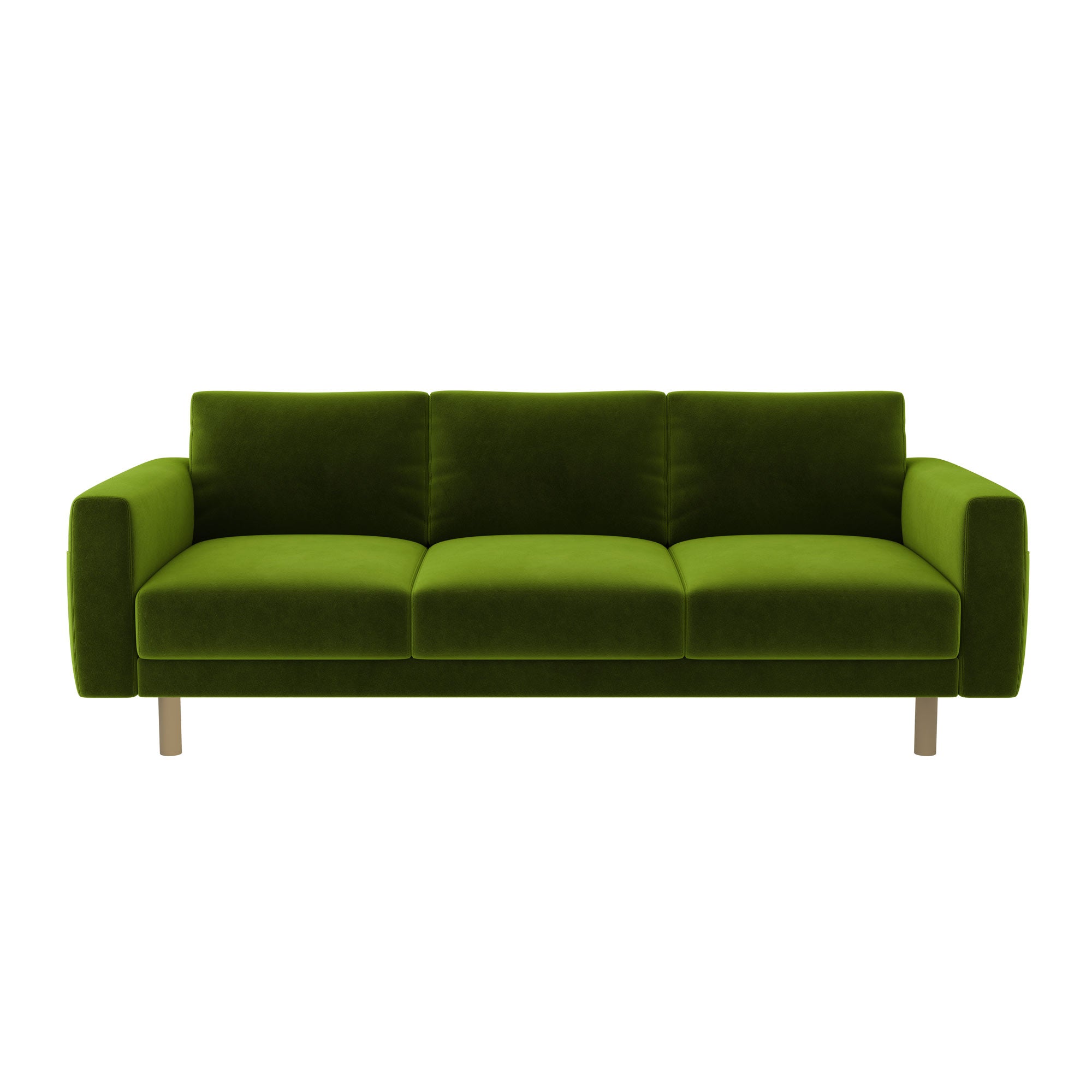 Norsborg 3 Seat Sofa Cover-Olive-Velvet
