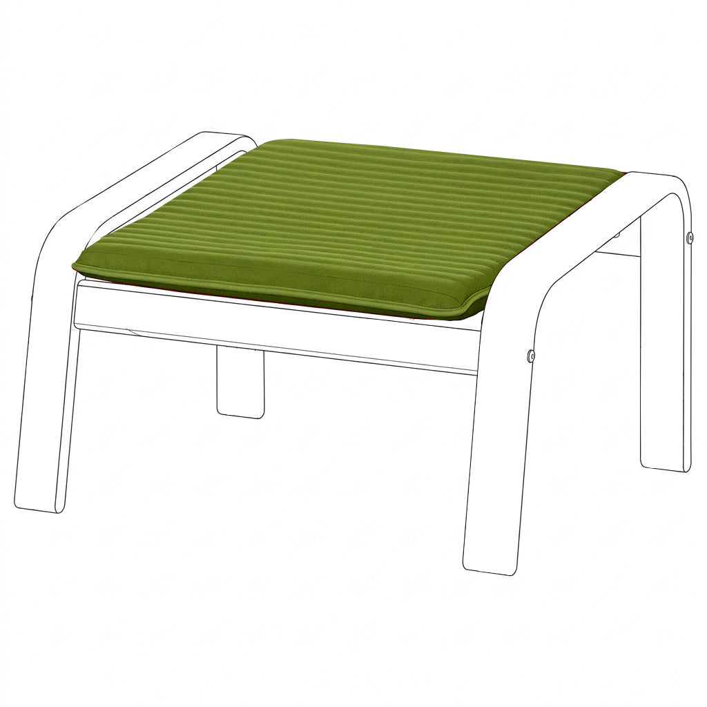 Poang Armchair Ottoman-Velvet Olive
