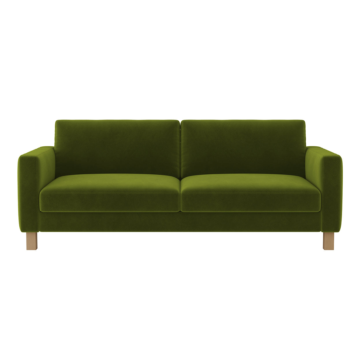Karlstad 3 Seat Sofa Cover-Olive-Velvet