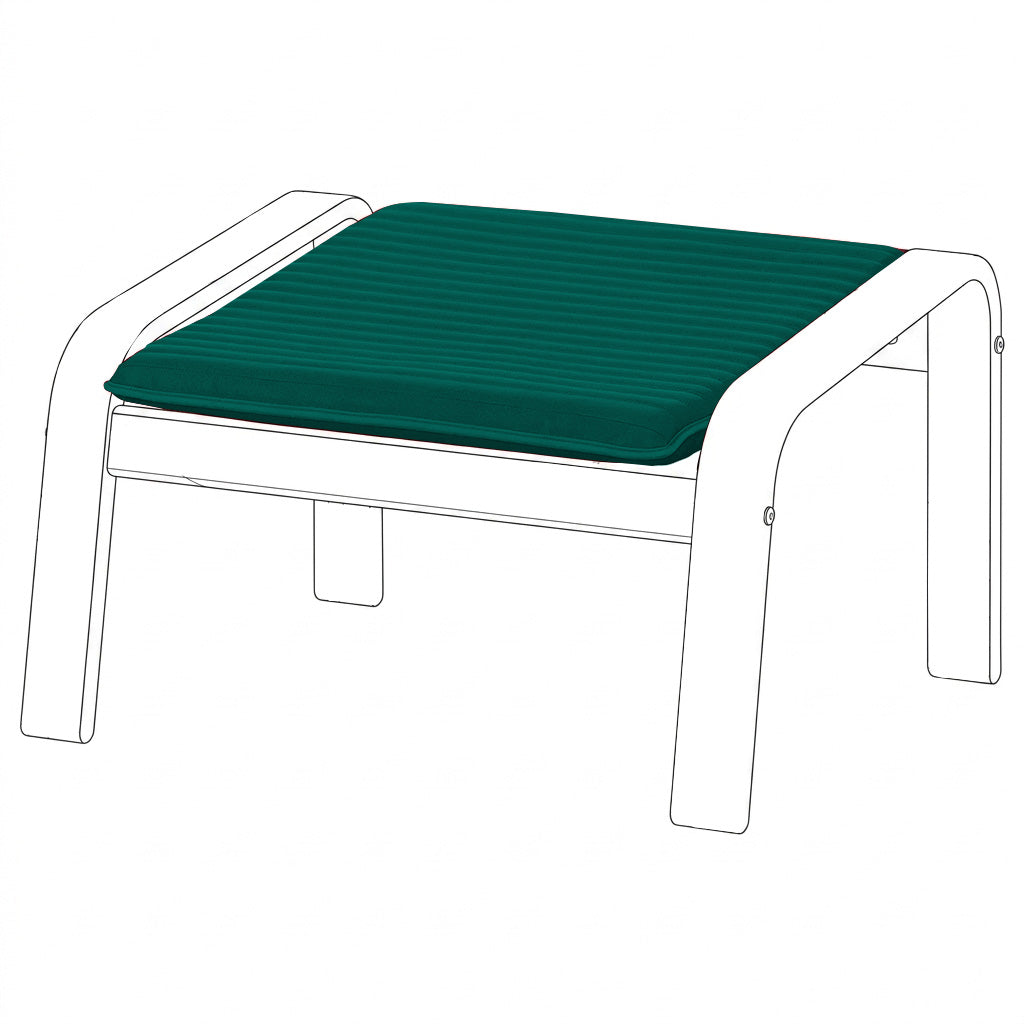 Poang Armchair Ottoman-Velvet Peacock
