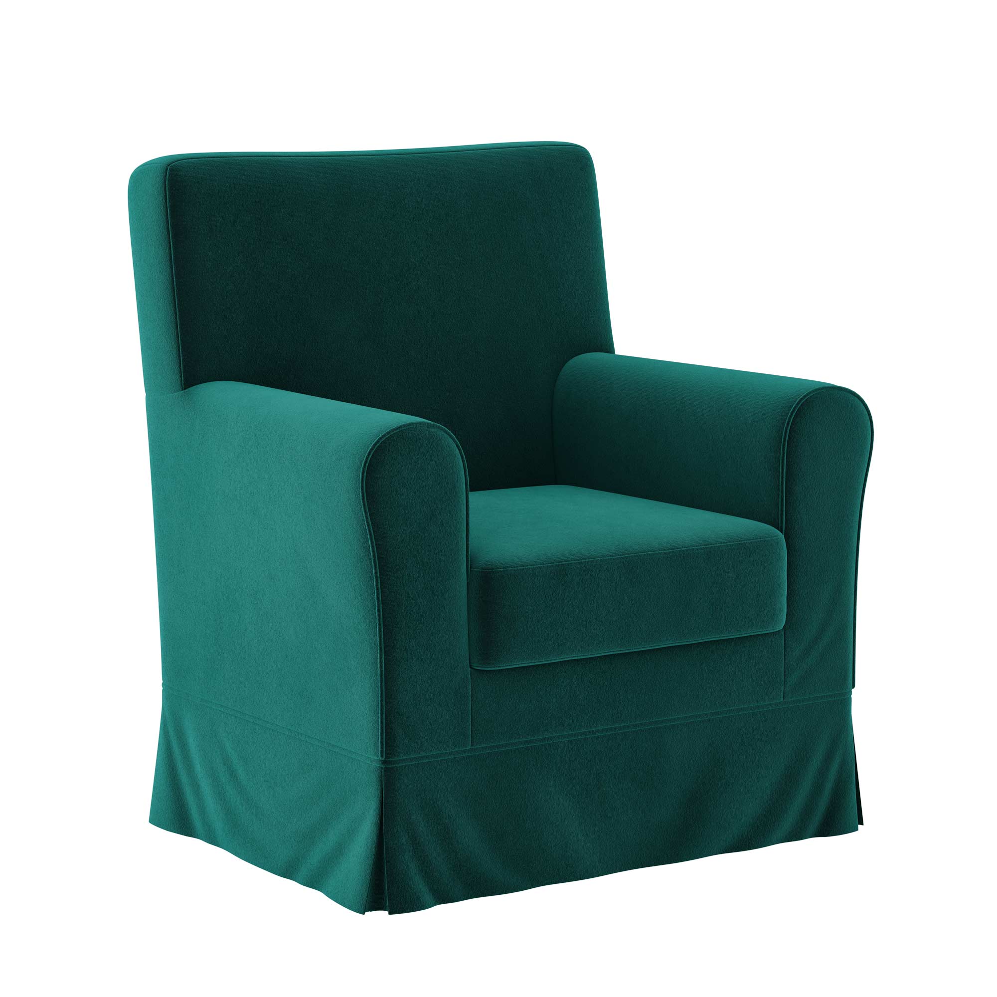 Ektorp Jennylund Chair Cover- Peacock-Velvet
