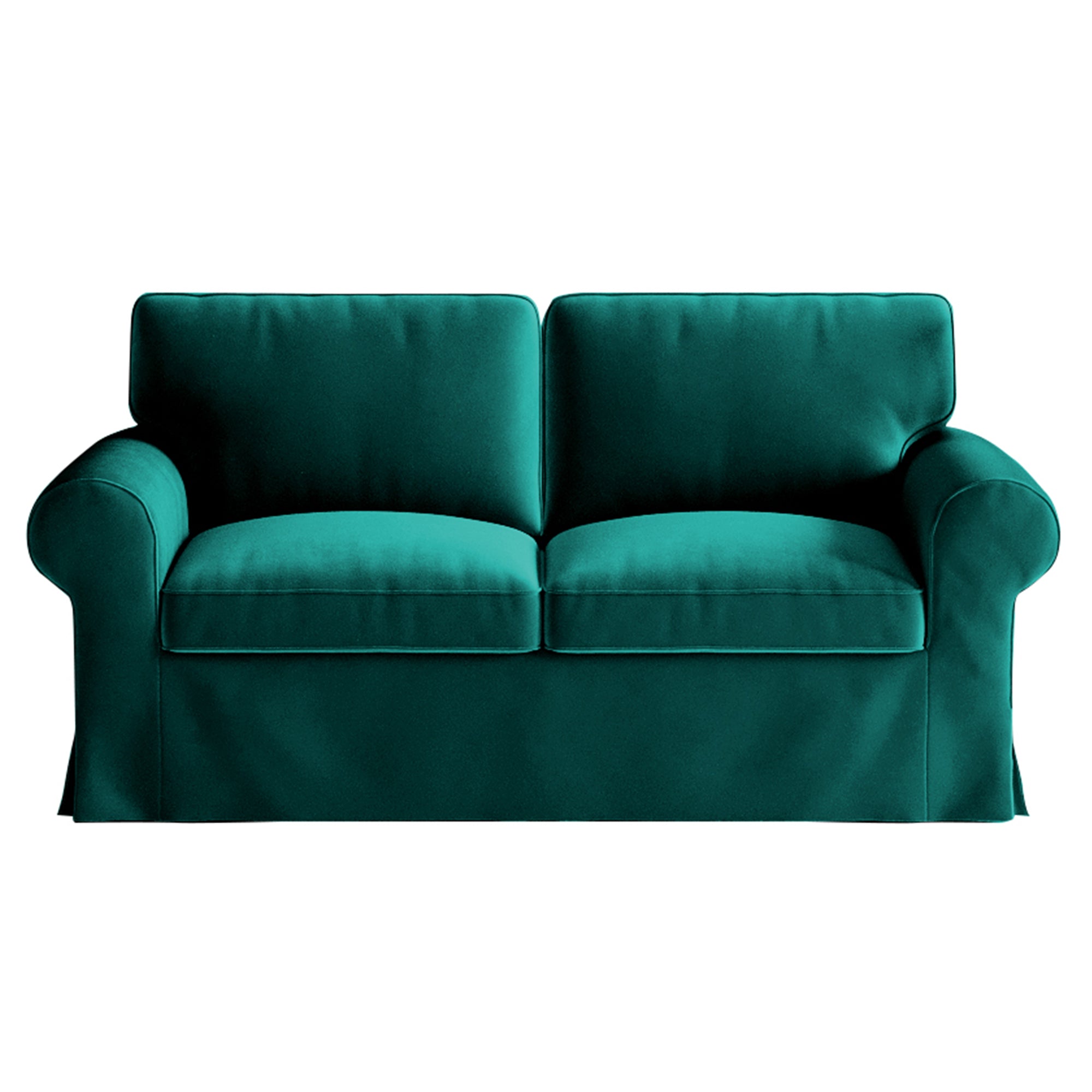 Ektorp Loveseat Cover-Velvet Peacock