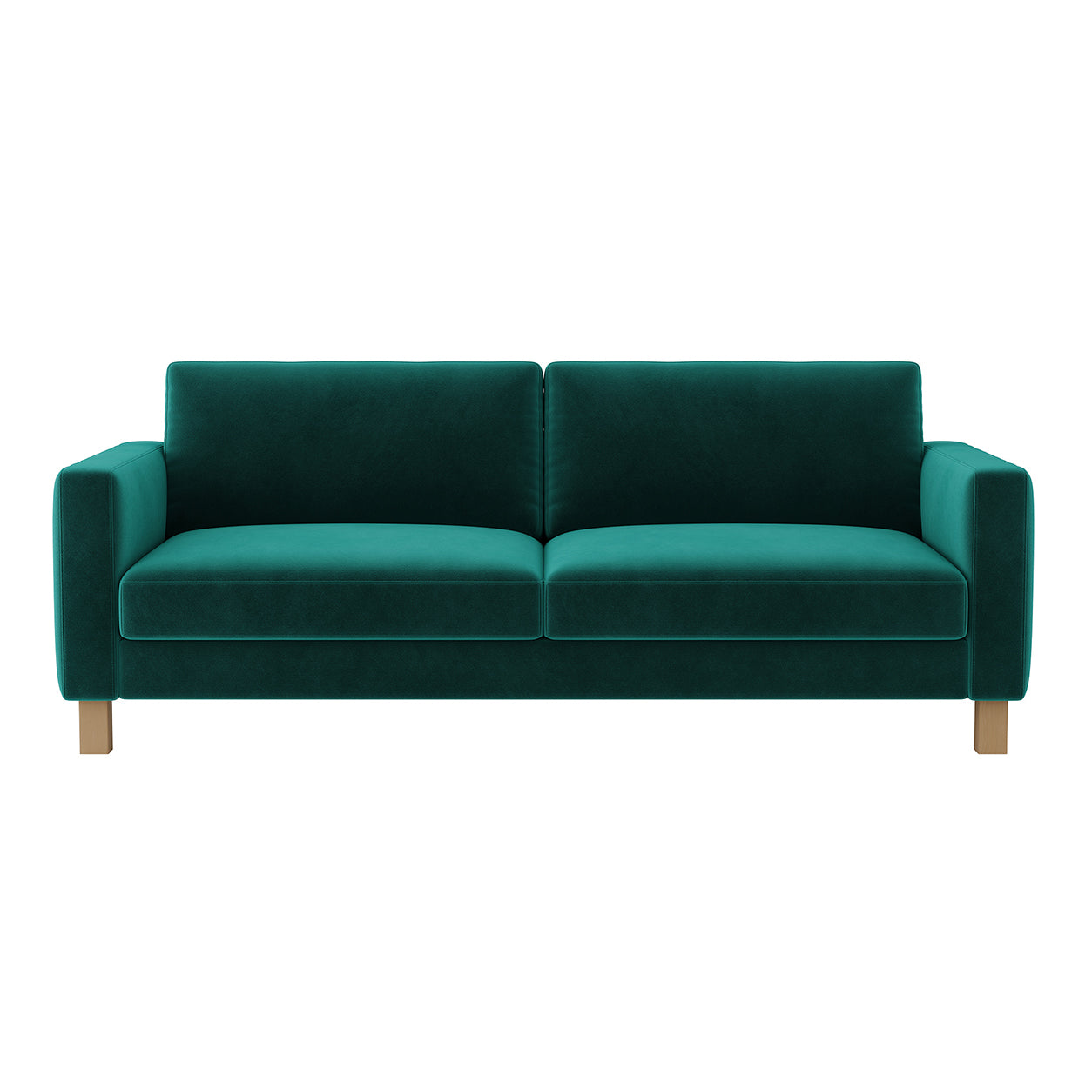 Karlstad 3 Seat Sofa Cover-Peacock-Velvet