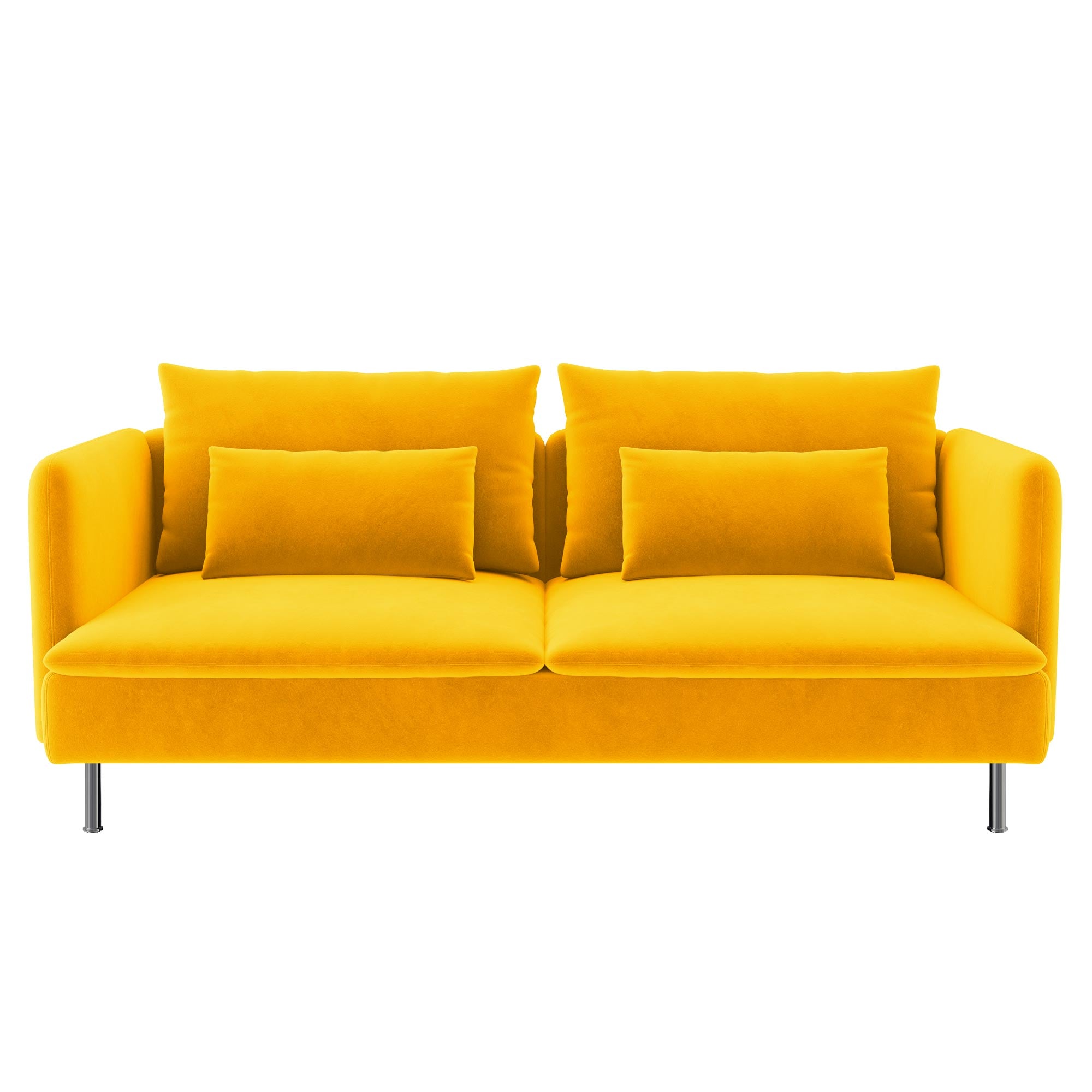 Soderhamn 3 Seat Sofa Cover-Yellow-Velvet