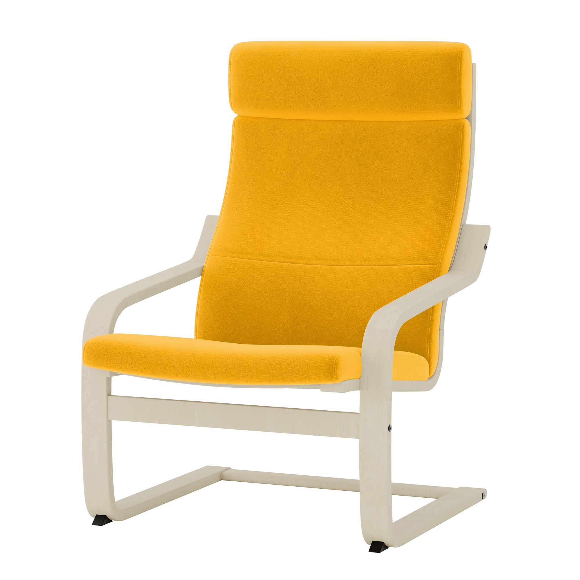 Poang Armchair Cover-Yellow-Velvet