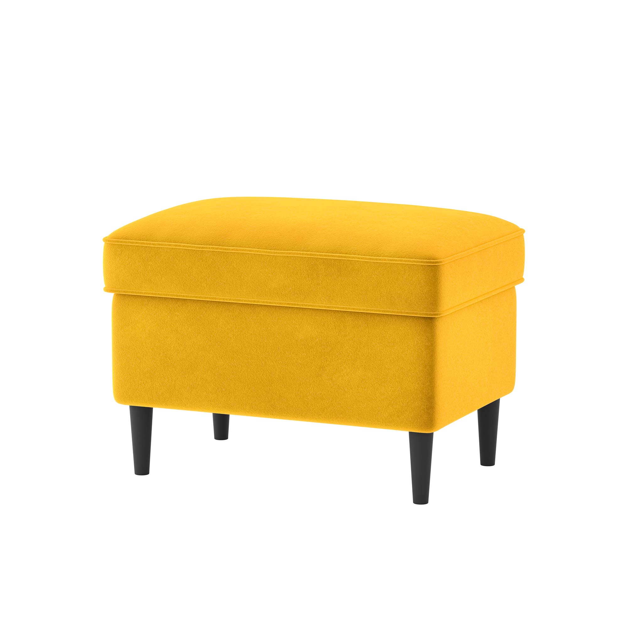 STRANDMON Footstool Cover-Yellow-Velvet