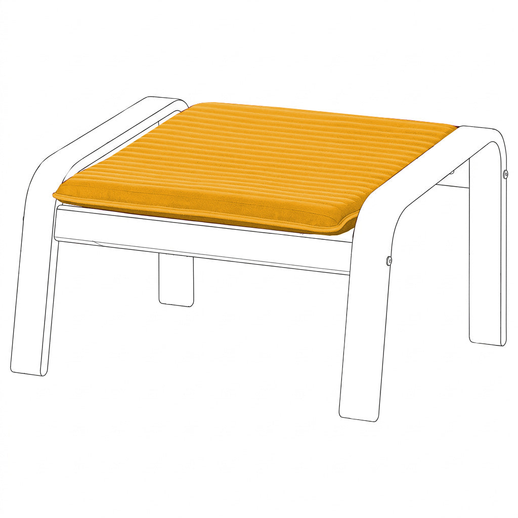 Poang Armchair Ottoman-Velvet Yellow