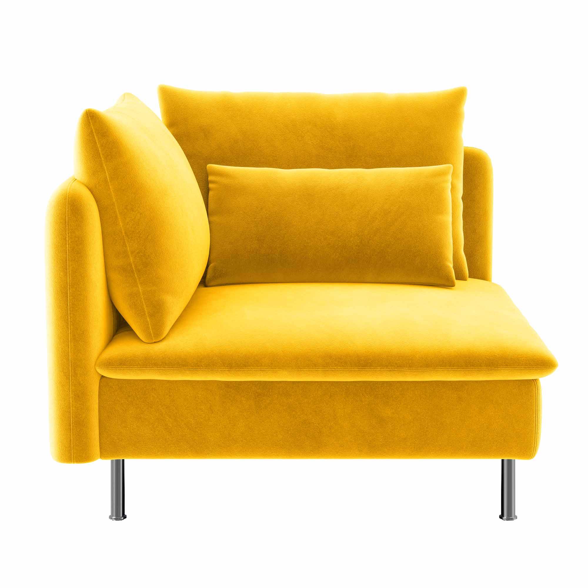 Soderhamn Corner Section Sofa Cover-Yellow-Velvet
