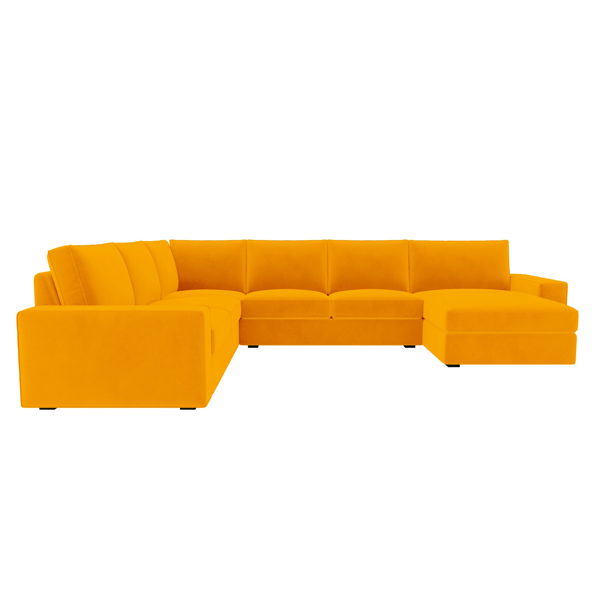 KIVIK 5 Seat Sofa Cover with Chaise-Yellow-Velvet
